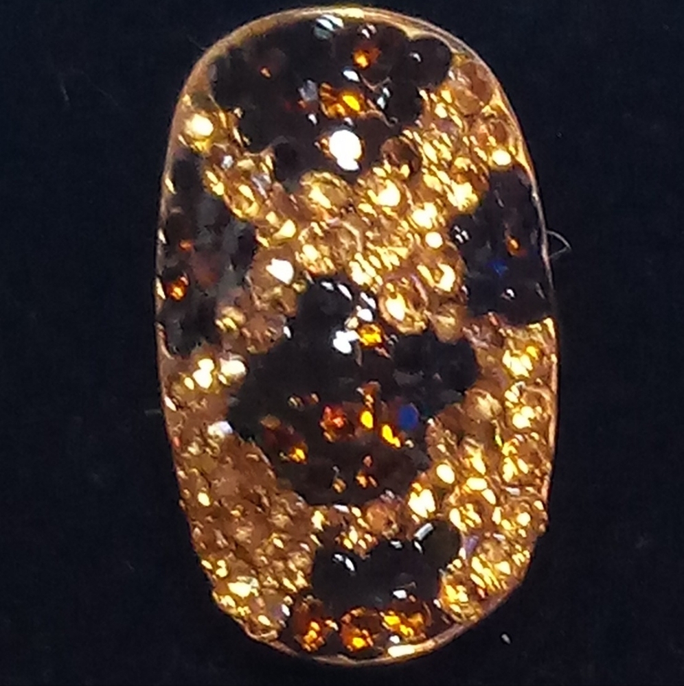 Cheetah print Ring with gold and diamonds